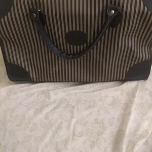 Striped Travel Weekender Bag with Black Trim PS Design Original